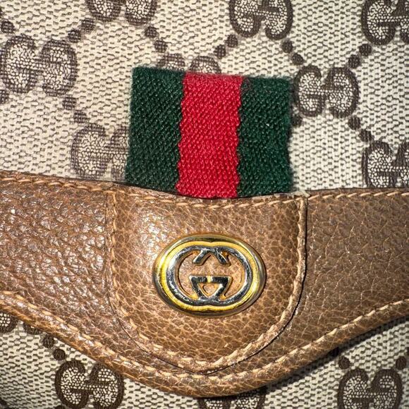 Gucci Vintage‎ GG Monogram Supreme Sherry Line Flap Adjustable Crossbody Bag - Picture 7 of 16